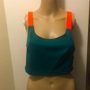 Tank top Backless design Orange Turquoise Green
